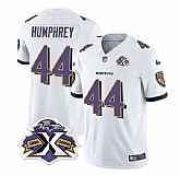 Men & Women & Youth Baltimore Ravens #44 Marlon Humphrey White 2023 F.U.S.E With Patch Throwback Vapor Limited Stitched Jersey,baseball caps,new era cap wholesale,wholesale hats
